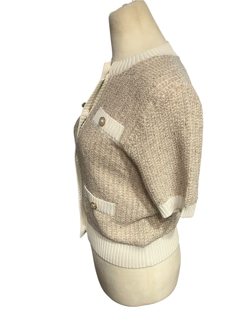 NWT Urban Revivo Short Sleeve Button Down Cardigan Top - Size 4 - Picture 4 of 8